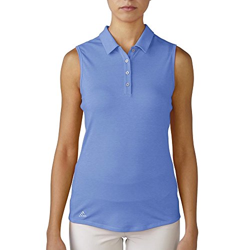 adidas-Golf-Womens-Essentials-Heather-Sleeveless-Polo-Shirt-Baja-Blue ...