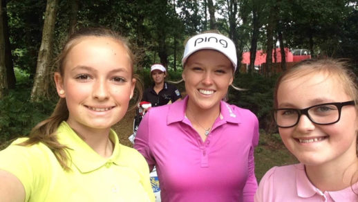 Hope and Eve Neild with Brooke Henderson - womens golf newsletter