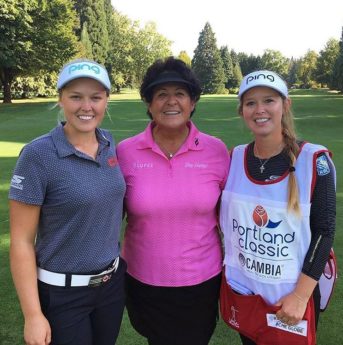 Brooke and Brittany Henderson with Nancy Lopez