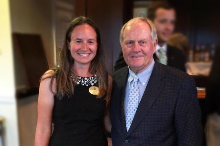 Sarah Bejgrowicz with Jack Nicklaus