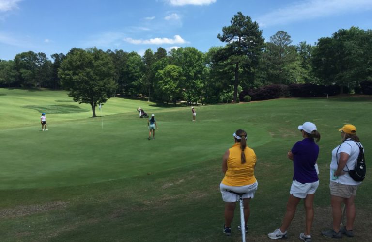 When the college golf coach is watching Brandi Jackson womens golf