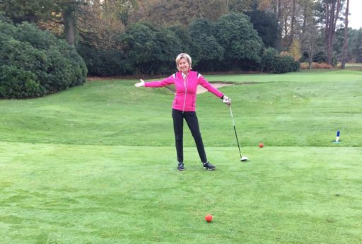 Susan Tyldesley at New Zealand GC Surrey 1st Tee