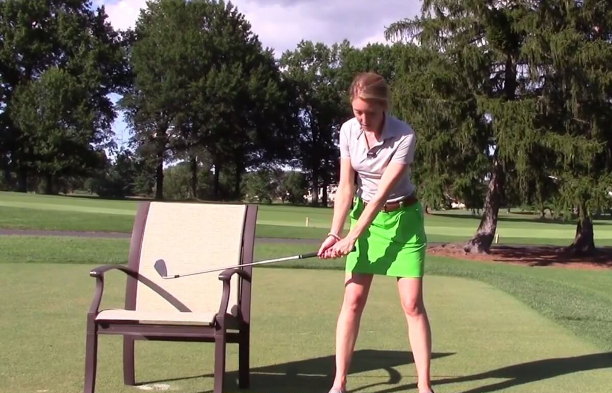 How to stop casting with the anti casting chair drill - Trillium Rose for WomensGolf.com
