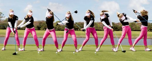 Brooke Henderson Swing Sequence - weight shift lesson - Deb Vangellow for womensgolf.com