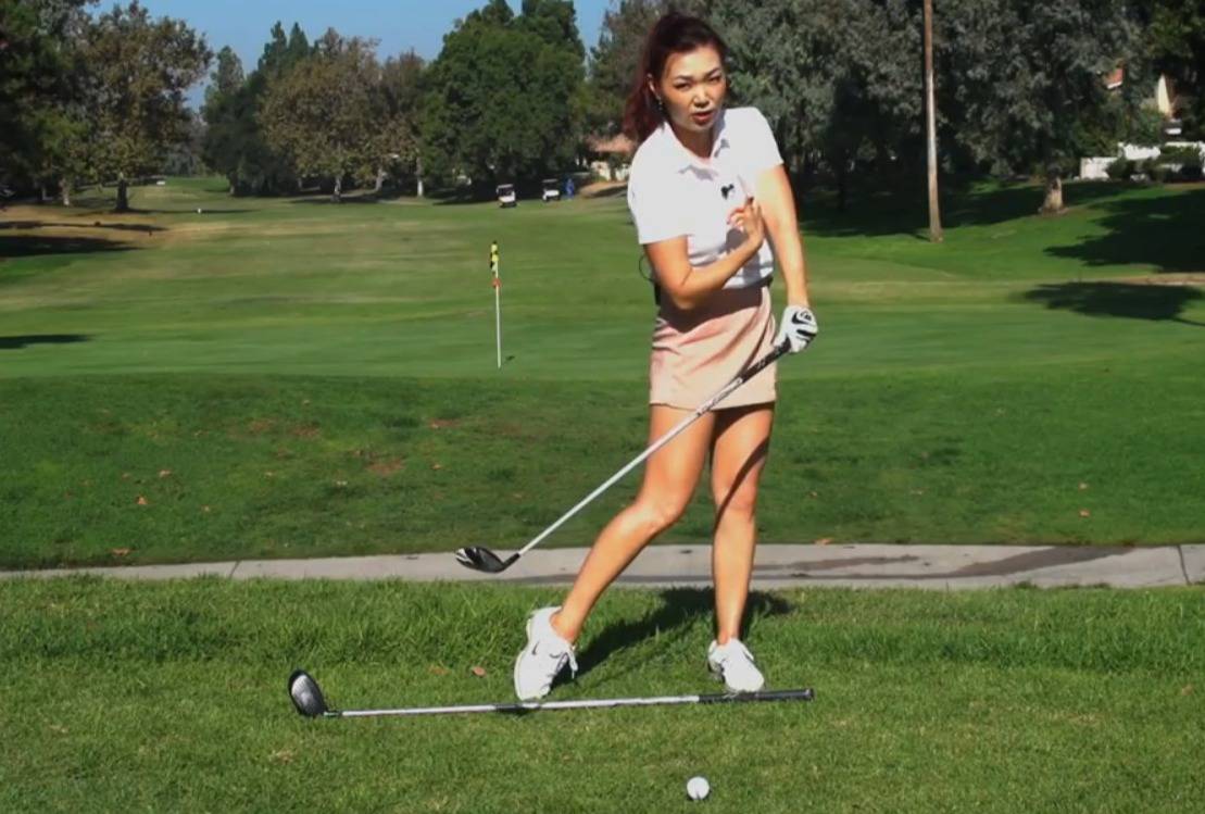 Aimee Cho video lesson How to hit 3 wood off the tee for WomensGolf.com