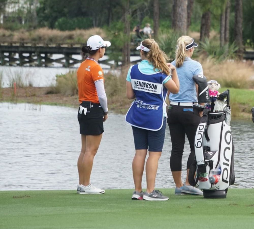 Minjee Lee and Brooke Henderson at the 2018 CME Group LPGA Tour Championship - Ben Harpring