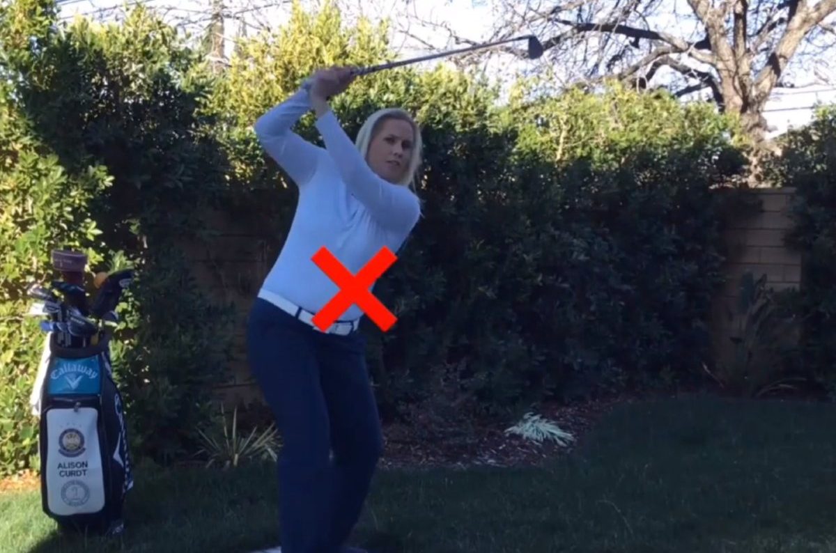 Correct Postion at the Top of the Backswing - Alison Curdt