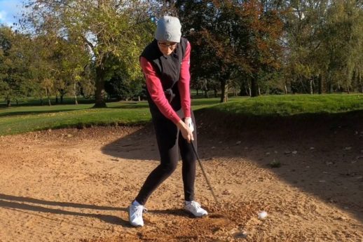 Sue Shapcott Playing Great Fairway Bunker Shots