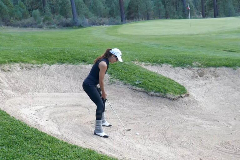 Ball way below your feet in a bunker - Christina Ricci