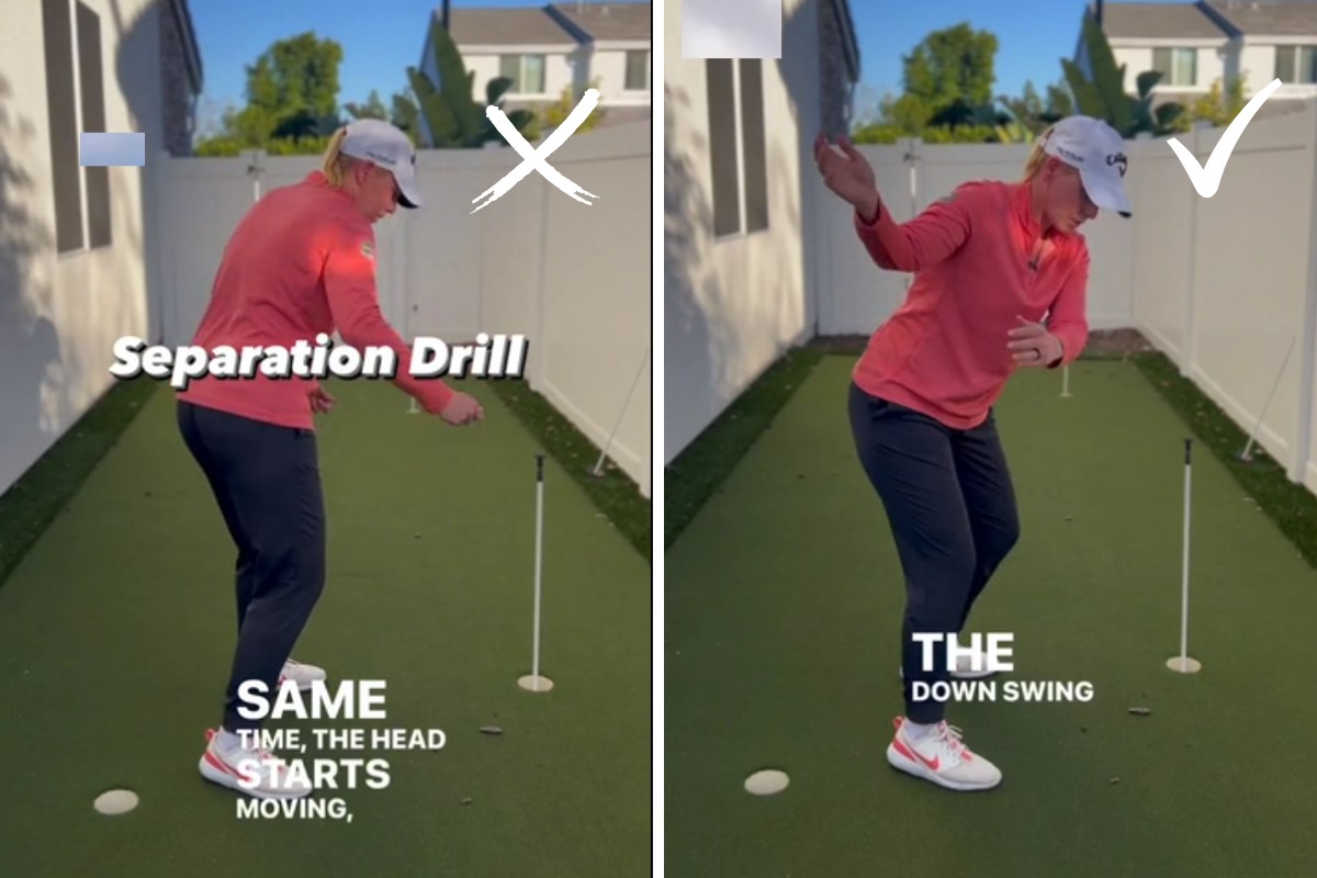 Upper and Lower Body Separation Drill - Alison Curdt - Womens Golf