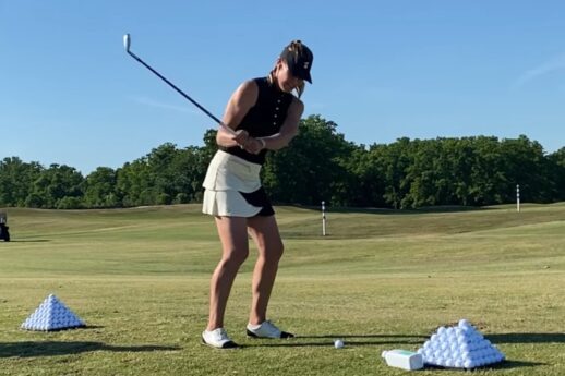 How To Hit Down On The Ball Erika Larkin Womens Golf