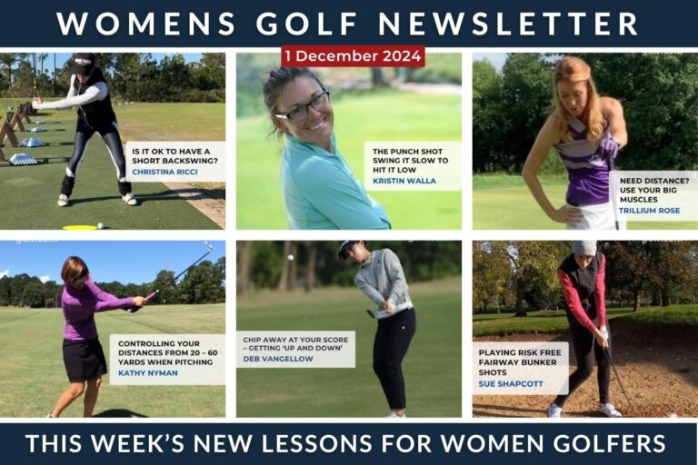 Short Backswing - New Lessons - Womens Golf Newsletter