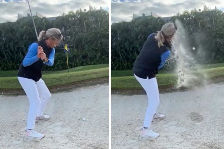 How to Handle an Uphill Lie in a Bunker - Kellie Stenzel - Womens Golf