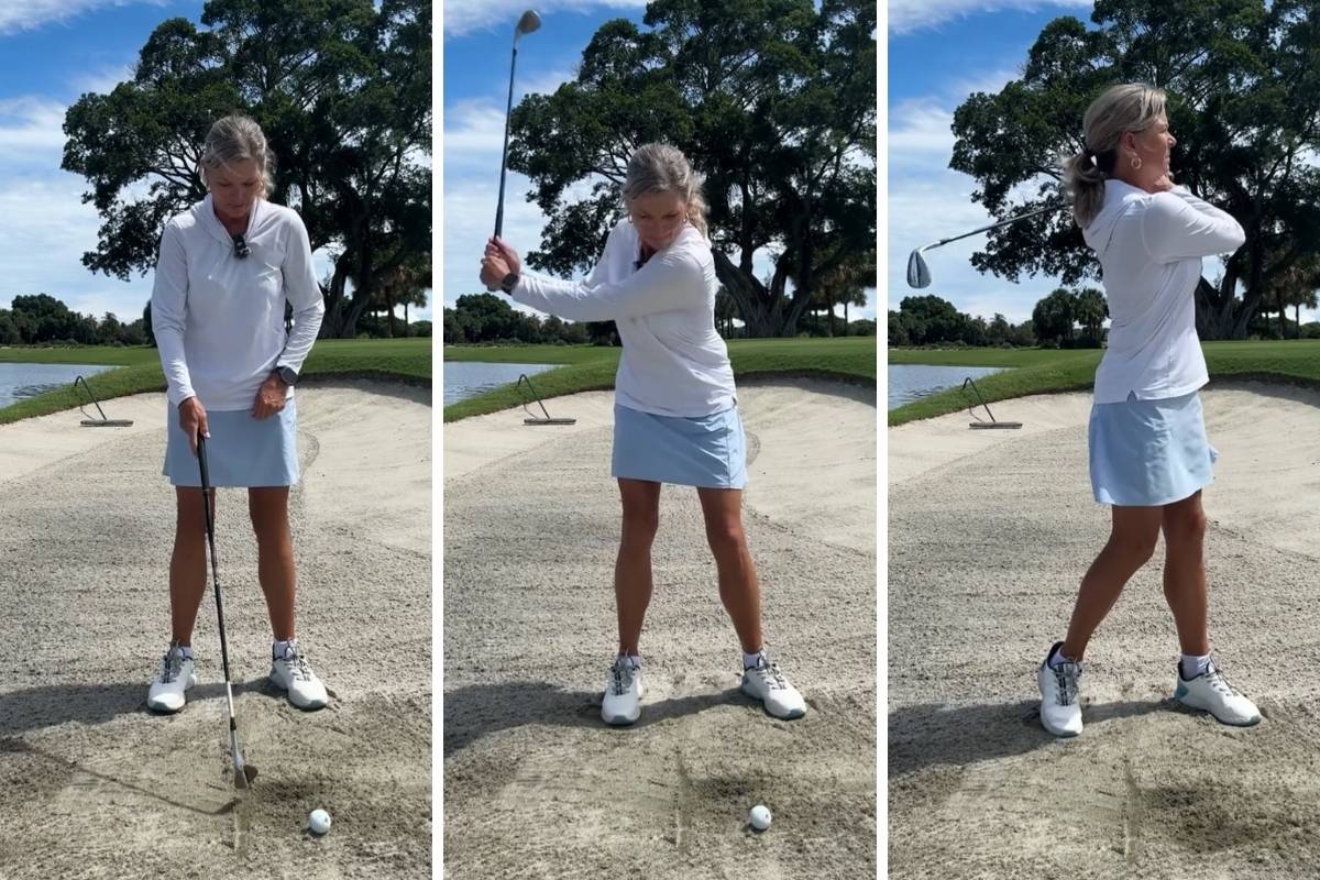What is the Proper Ball Position for Bunker Shots - Kellie Stenzel - Womens Golf