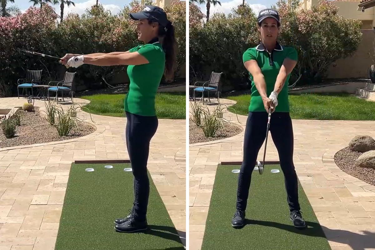 Arms on Top of Your Chest - Setup for Better Ball Striking - Christina Ricci - Womens Golf