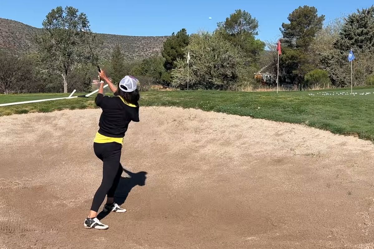 Escape the Bunker in One - The Vertical Hinge and Thump Technique - Christina Ricci - Womens Golf