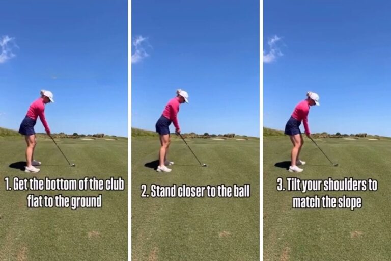 Master Shots on an Upslope 3 Setup Adjustments for Clean Contact - Sara Davis - Womens Golf